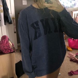 Pink Xs long sleeve blue and spots of white